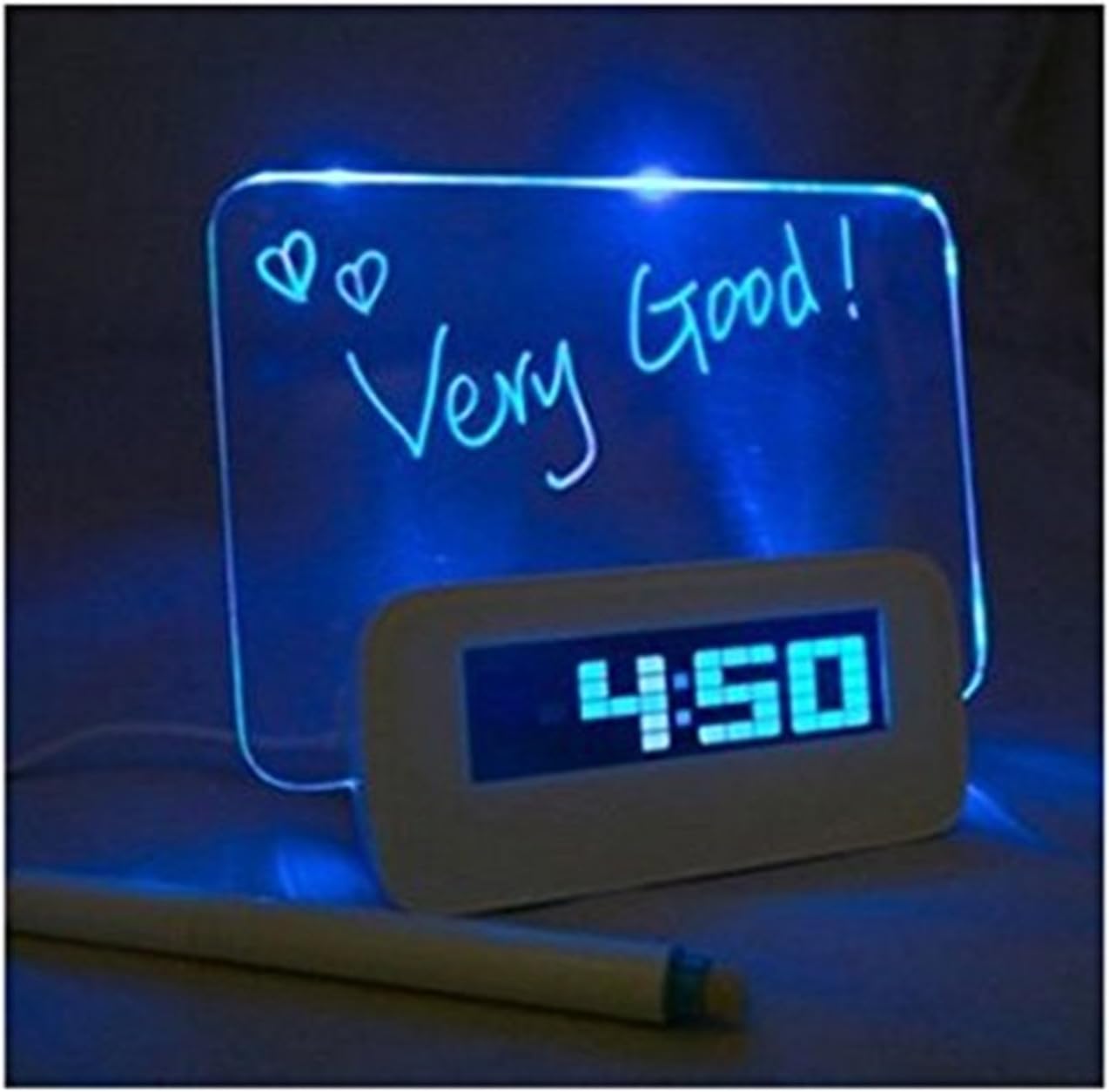 5 LED Message Board with Highlighter Digital Alarm Clock with 4 Port USB Hub