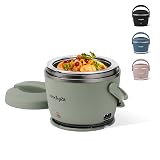 Crock-Pot Portable Electric Lunch Box 20-Ounce Food Warmer Moonshine Green | Ideal for Travel On-the-Go | Keeps Food Spill-Free Warm & Tasty | Dishwasher-Safe Moonshine Green 20 Ounce