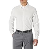 Men's Slim Fit Long Sleeve Wrinkle Resistant Stretch Dress Shirt