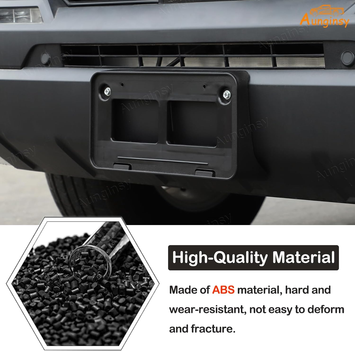 Car Front License Plate Frame Bracket Compatible with Toyota Tundra 2022-2026, Front License Plate Tag Holder Mounting Mount Adapter Bumper Brackets Frame Trim Cover Tag Holder Replacement Accessories