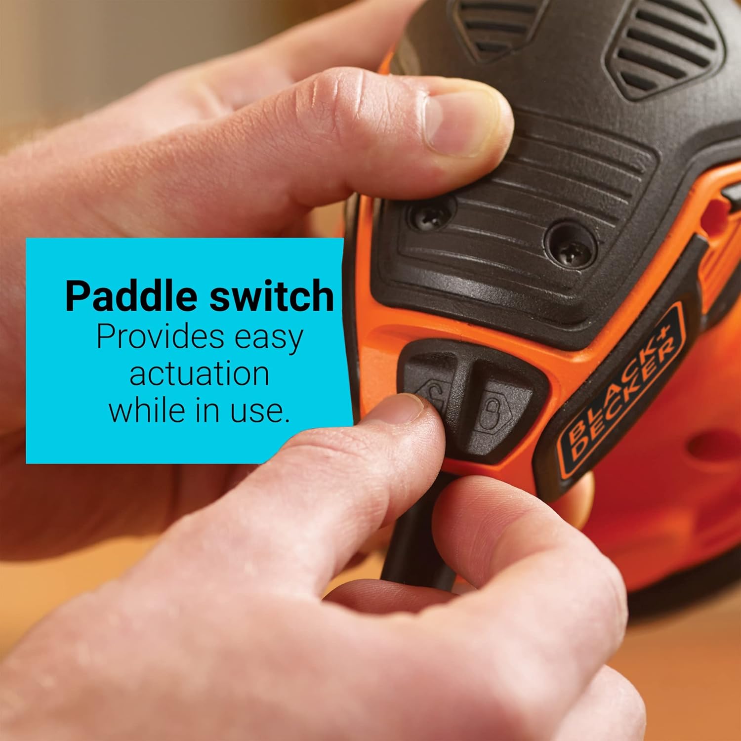 BLACK+DECKER 2.4 Amp 5 in. Electric Random Orbit Sander (BDERO600) : Everything Else