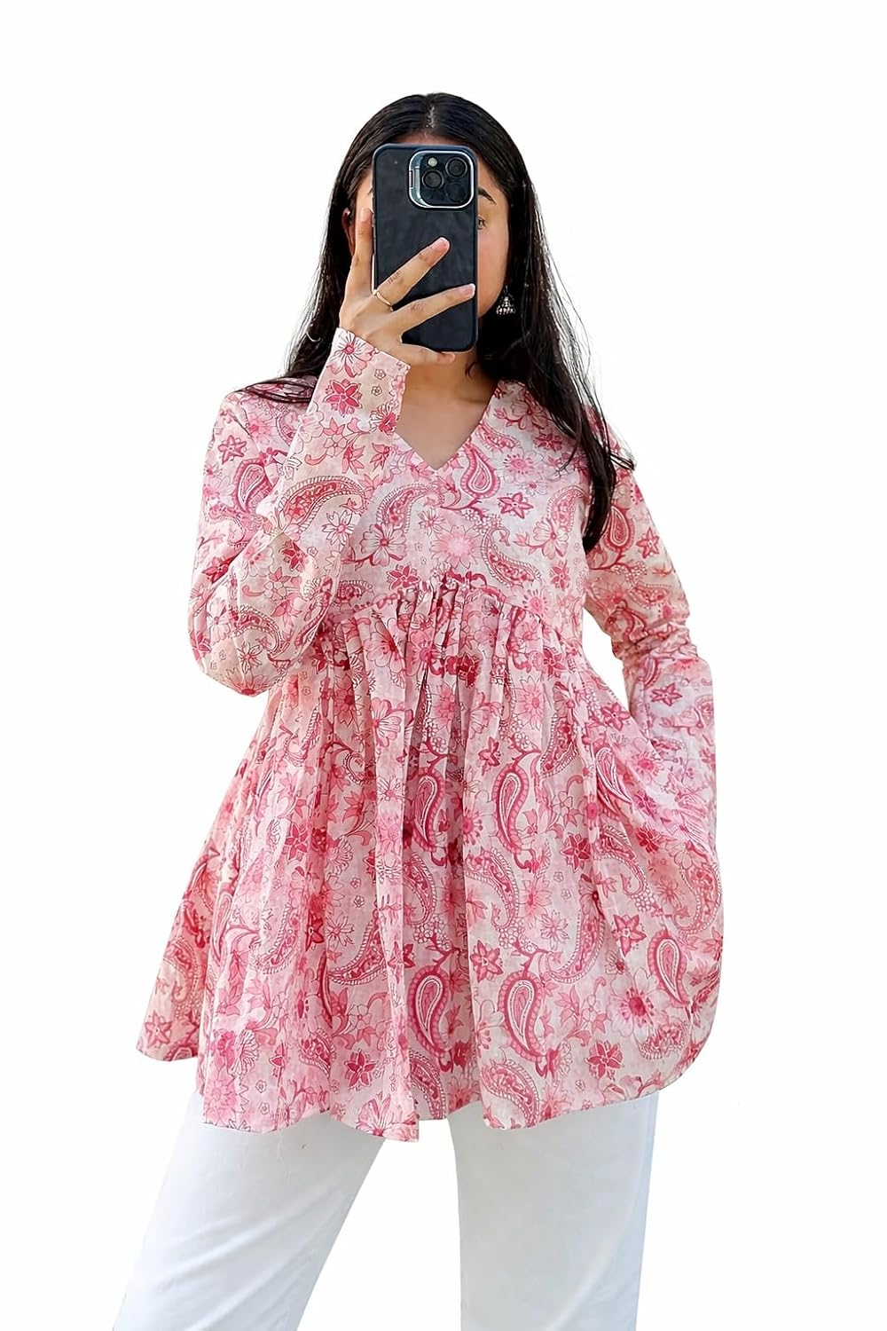 SEETA FASHION Women's Cotton Floral Printed V Neck Tunic Top Full Sleeve - Review, Price and Buying Guide