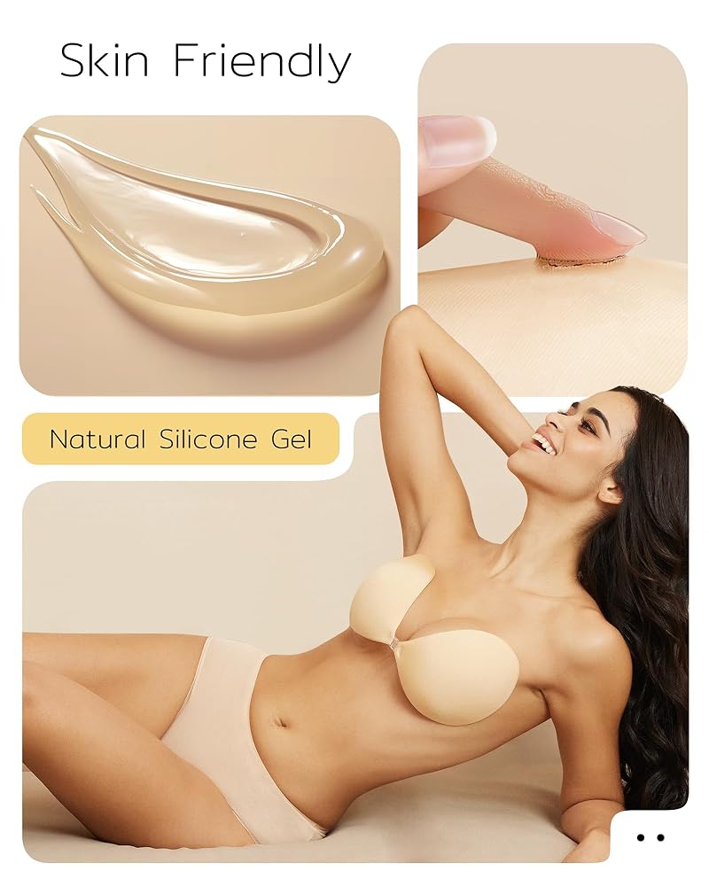 2025 Silicone Adesivo Lift Up Bra Stick On Bra Push Up Senza - Foto 4
