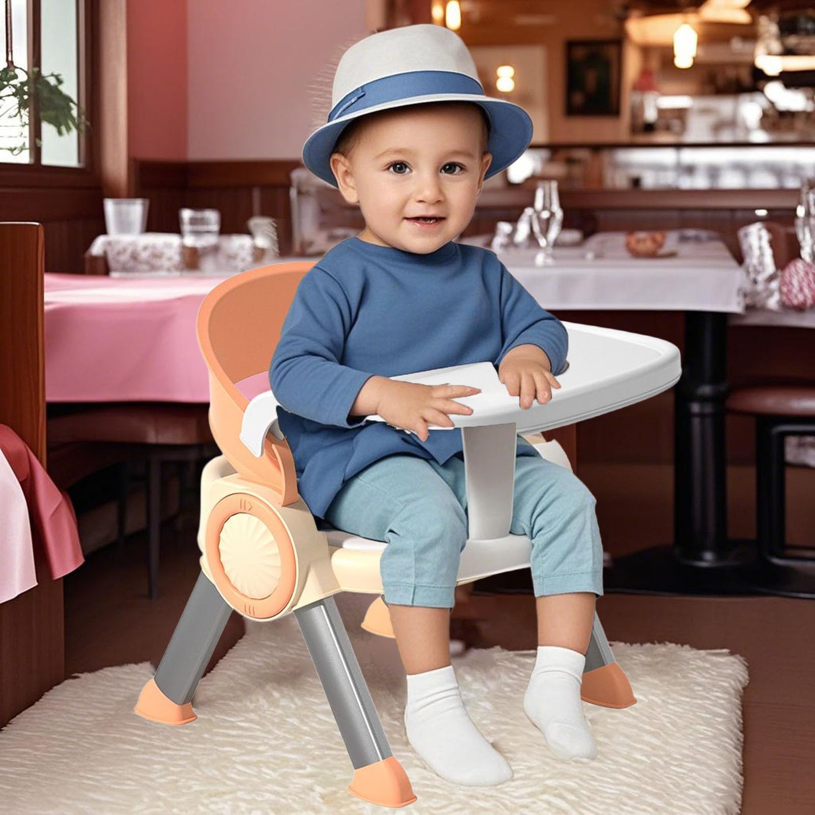 Seggiolino Pappa Neonato Seggiolino da Pavimento Multifunzionale Portatile | Sedia Da Pranzo Sgabelli Piccoli Casa per Studio Bambini Campeggio Spiaggia Picnic Giochi