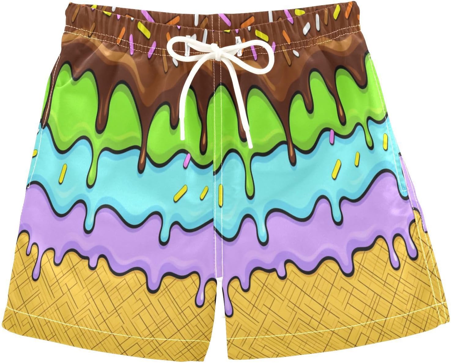 Boccsty 67 Blue Soccer Balls Boys Swim Trunks Baby Kids Swimwear Summer Toddler Beach Board Shorts 2T-XL