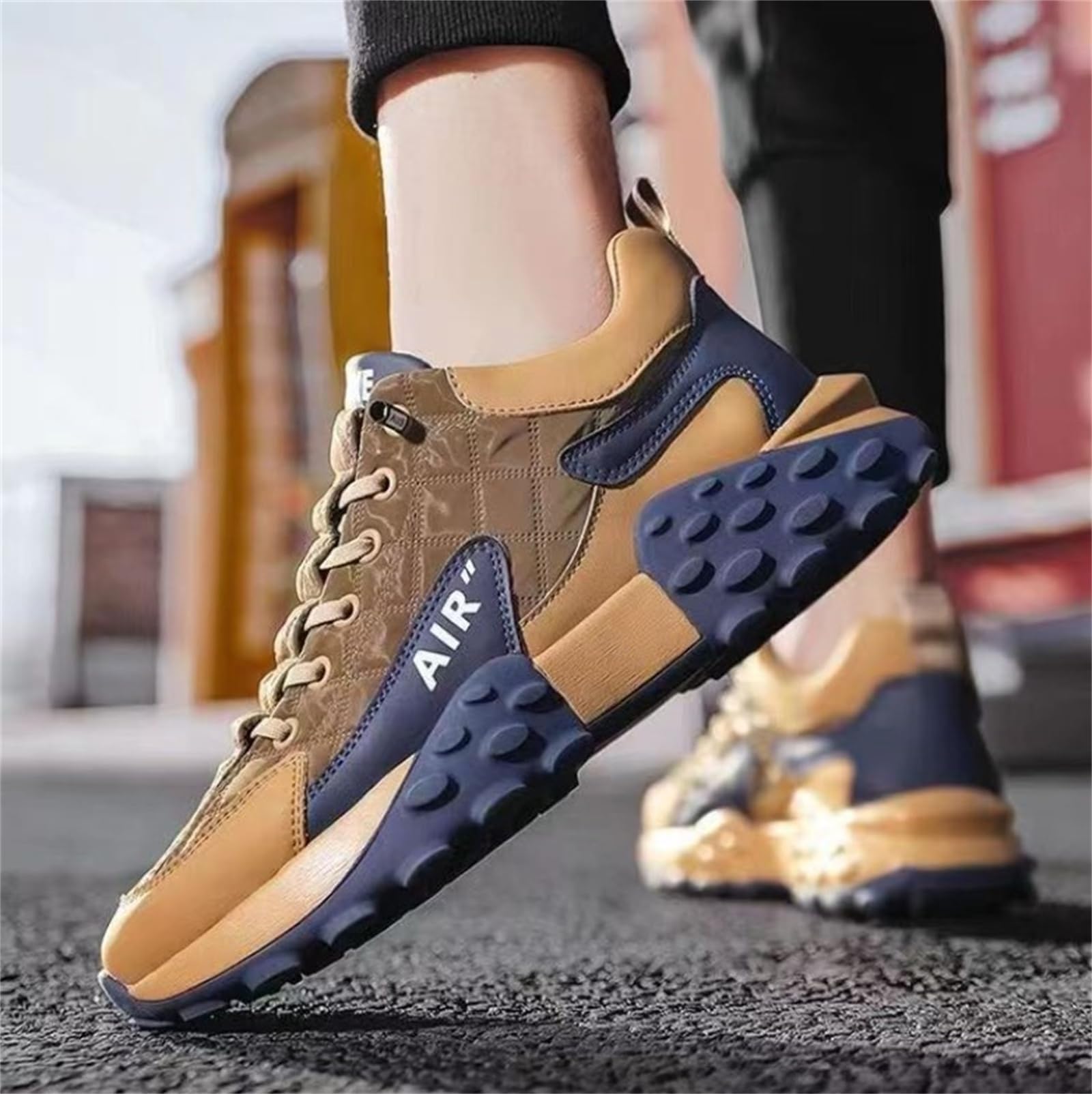 Zapatillas ortopédicas sin cordones para Hombre Brown