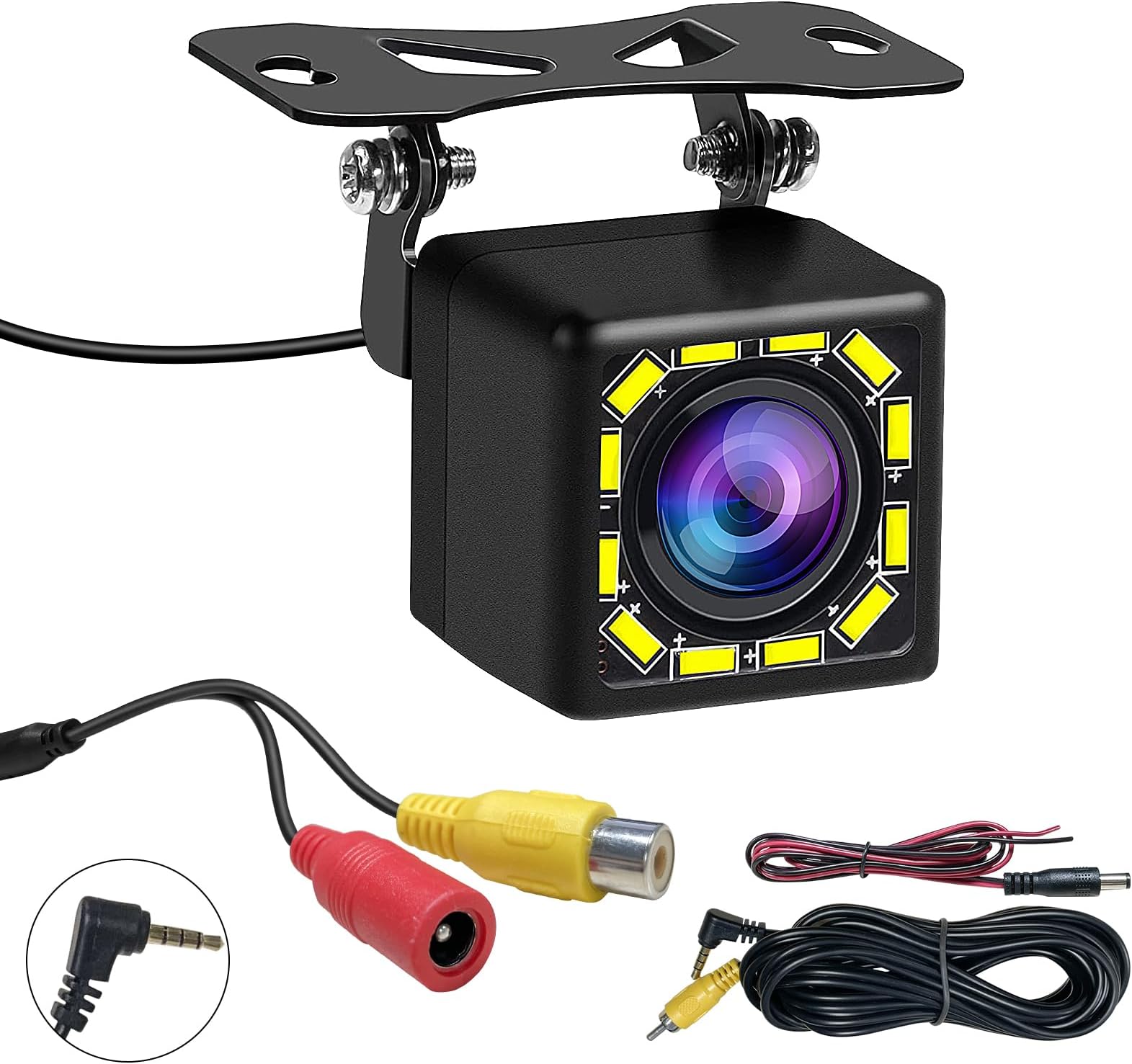 Carpuride 12V Rear Camera, 2.5mm Jack Compatible 701/901/101/706/707/708/103