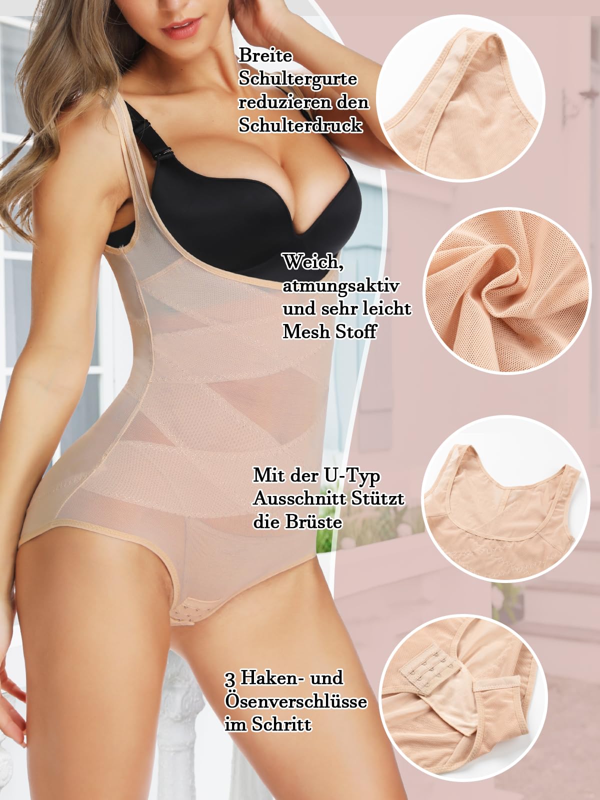 SLIMBELLE Body wyszczuplające brzuch modelujące figurę bezszwowe