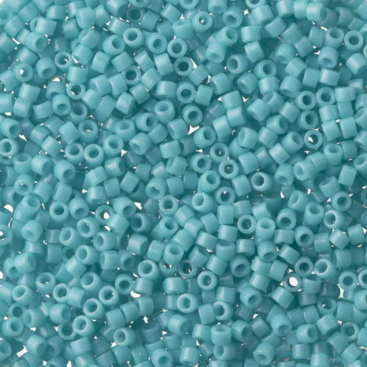 Miyuki Delica Seed Beads Bundle: Size 11/0, Turquoise Blue Opaque Duracoat Palette Collection DB2128, DB2130, DB2133