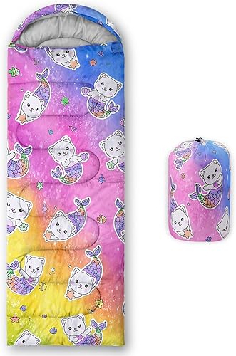 QOOMO Camping Sleeping Bags,3 Season Warm & Cool Weather,Lightweight,Waterproof Sleeping Bags for Adults & Kids,Traveling,and Outdoors,Camping Gear