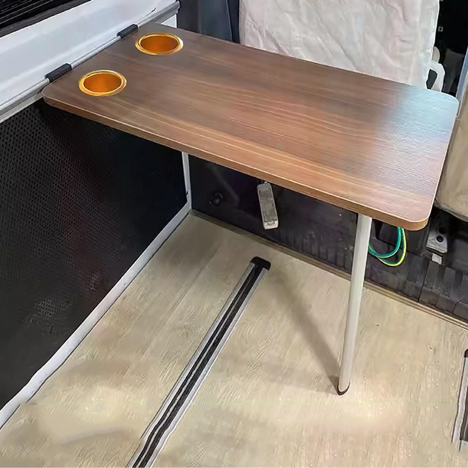 Foldable Picnic Table, Wall Desk, Fold Down Table - Ideal for Campervans and Motorhomes - Wall Table Kit