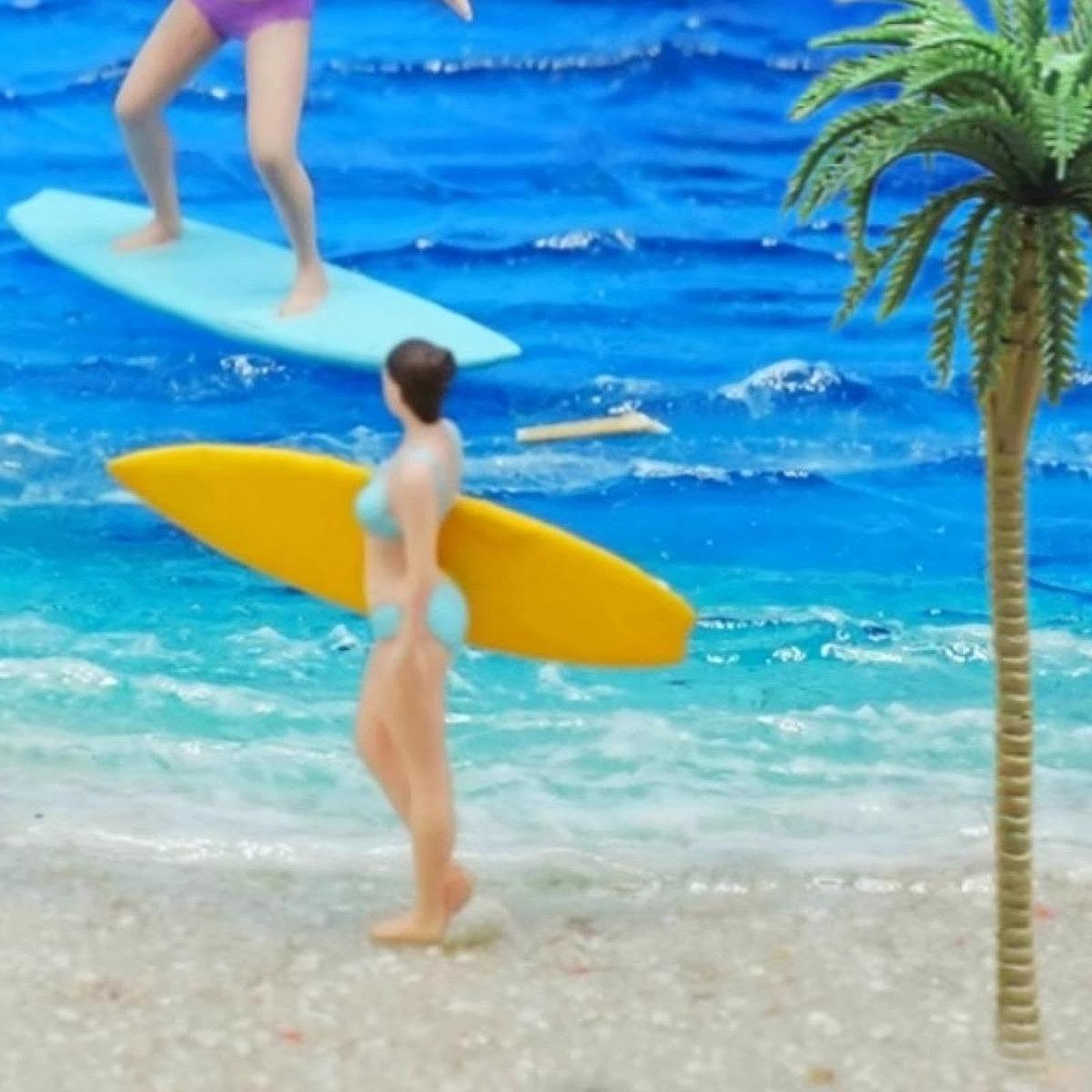 サーフィンフィギュア 約10cm Amazon.co.jp: Hellery 1:64スケール ミニチュア サーフィン