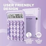 CATIGA Mechanical Switch Calculator, Purple Calculator with 12 Digit Large LCD Display & Big Buttons for Office Desk, Classroom Math, Back to School Supplies, Cute Aesthetic Desk Accessories