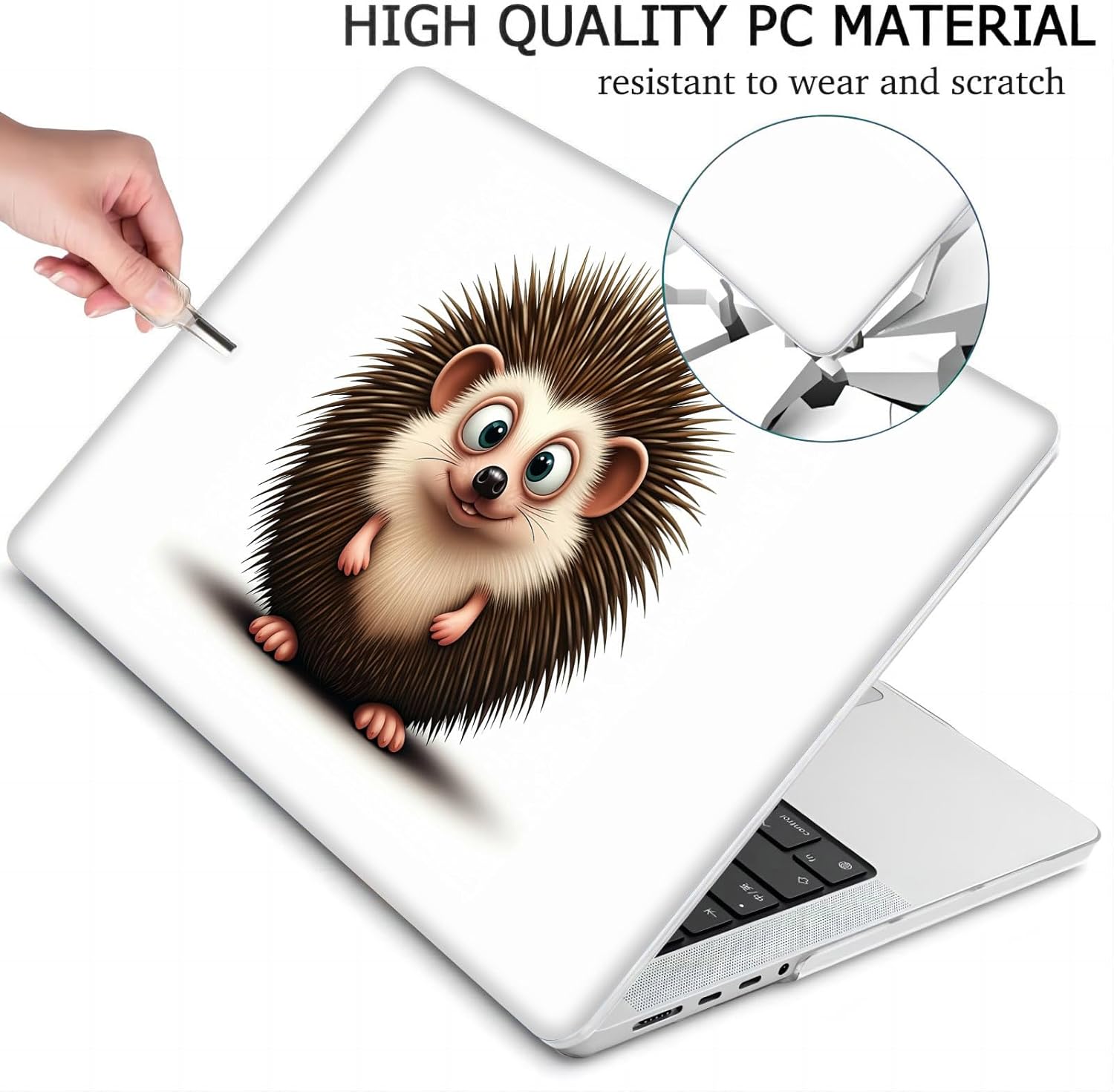Compatible with MacBook Neo 13-inch, Hard Shell Case with Keyboard Cover and Screen Protector (A3404 A18 Pro chip, 2026 Release) - Hedgehogs MC22498