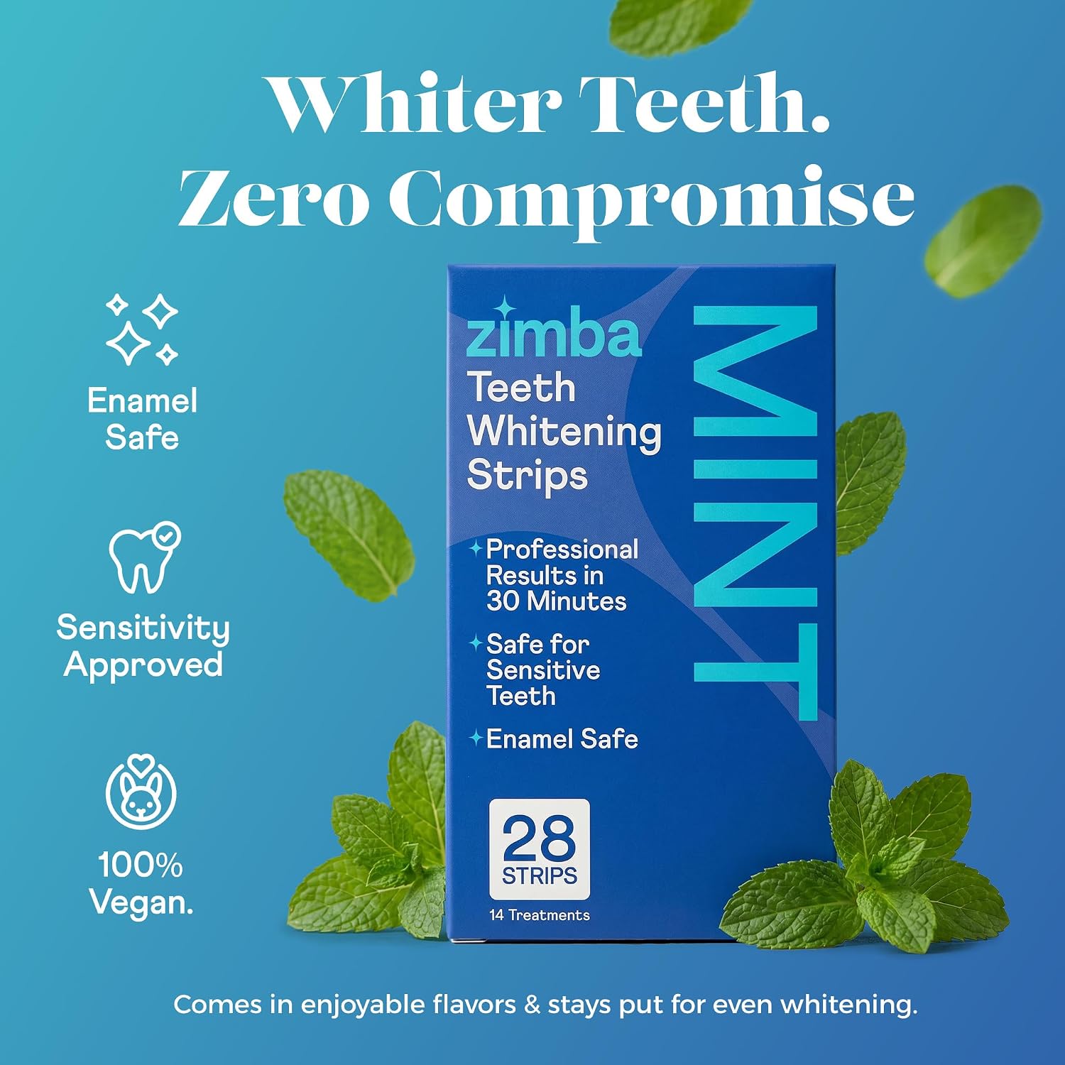 Zimba Tiras Blanqueadoras Menta | Dientes Blancos Sin Sensibilidad | Veganas y Seguras 6