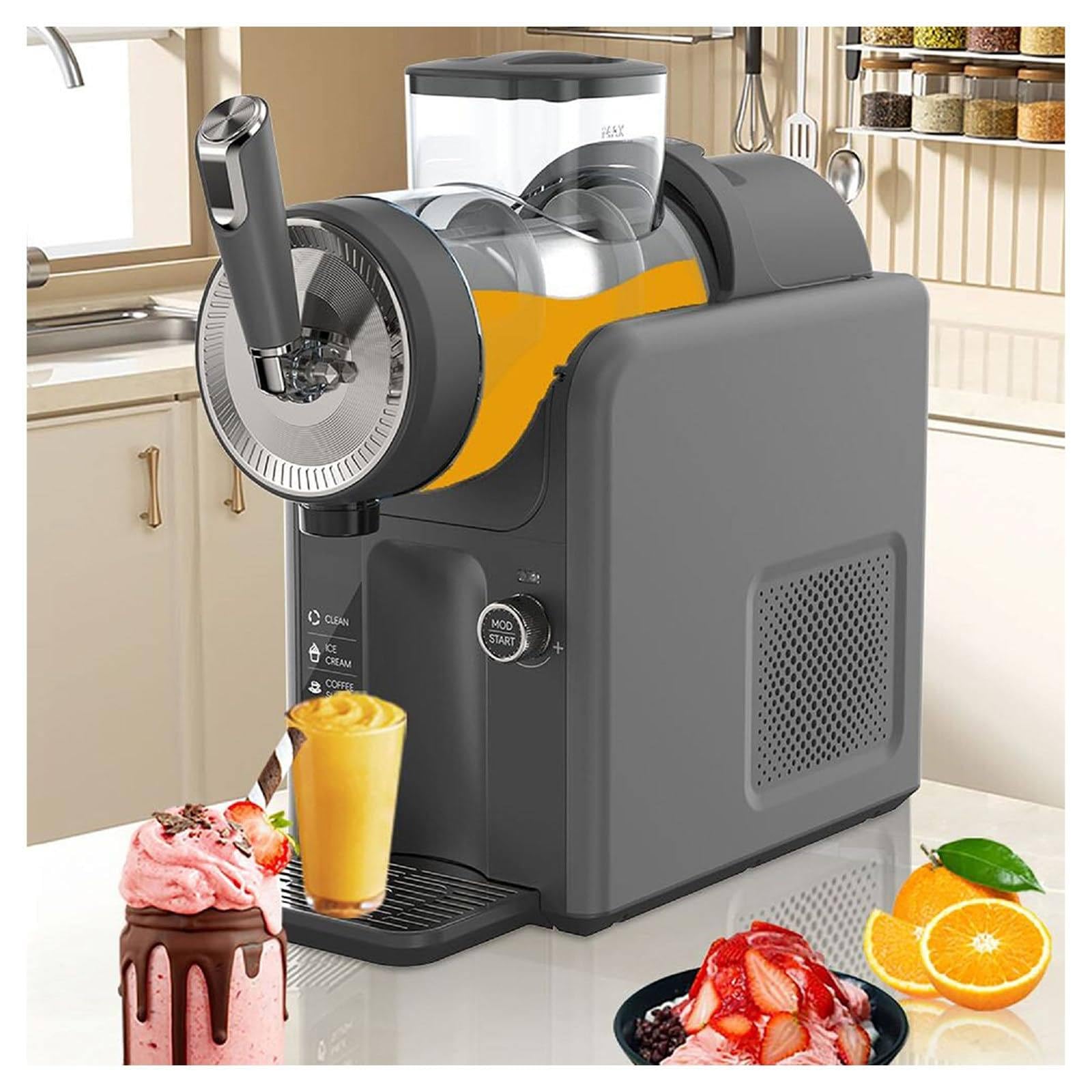 DIUNAOZI All-in-One Slushie Machine for Kitchen Countertop,No Ice Needed, 5 Presets,Automatic Slushy Maker for Smoothies, Frappes & Cocktails,for Home Parties,Auto-Clean Black