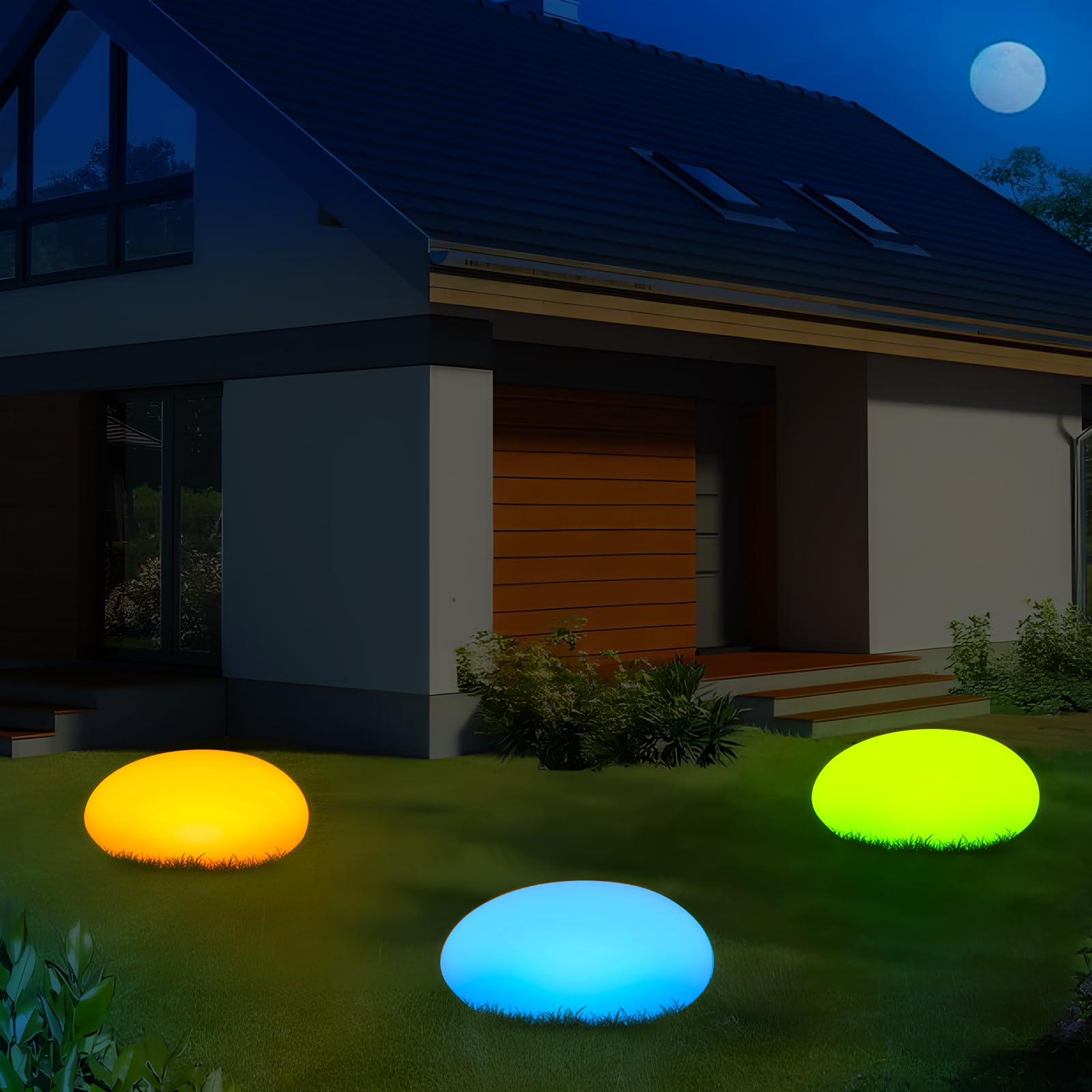 Lampe Solaire Exterieur Decorative – Lampe Solaire Exterieur Jardin avec 16 couleurs et télécommande – Éclairage pour Jardins, Pelouse, Cour, Piscine, Café, Mariage, Parterre de Fleurs