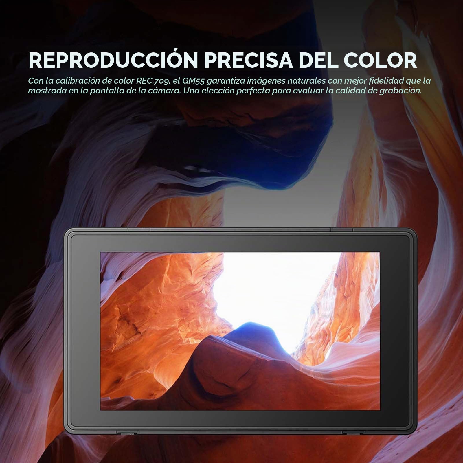 GODOX GM55 4K HDMI Video Monitor 5.5" táctil, Monitor de cámara con 3D LUT, Pantalla táctil IPS de 1920x1080 para cámara DSLR Sony Canon Fujifilm *Este Producto no Incluye baterías