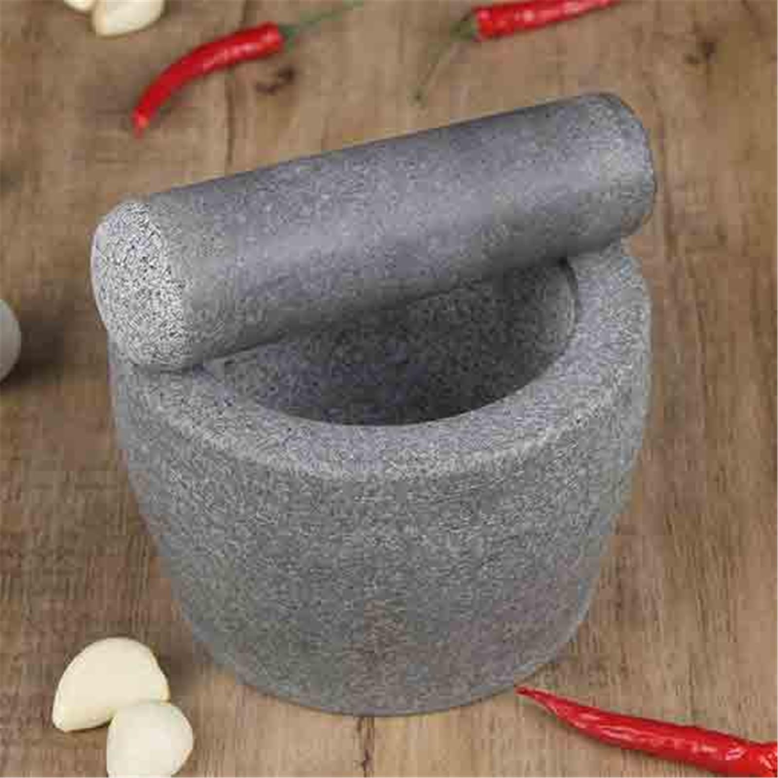 Pratico Set mortaio e pestello dal design interno satinato for cucina