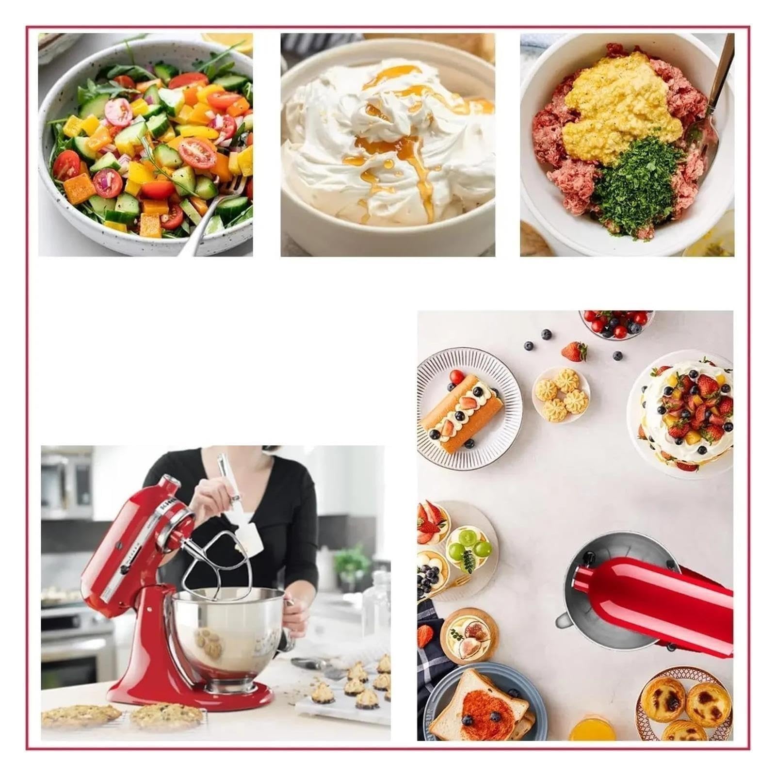 Frusta Piatta Di Ricambio In Acciaio Inossidabile Accessori For Robot Da Cucina Compatible With KitchenAid 4,5-5 QT