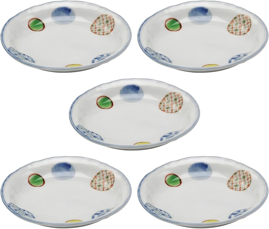 Amazon｜美濃焼 小皿 取り皿 5枚セット 錦丸紋 電子レンジ対応