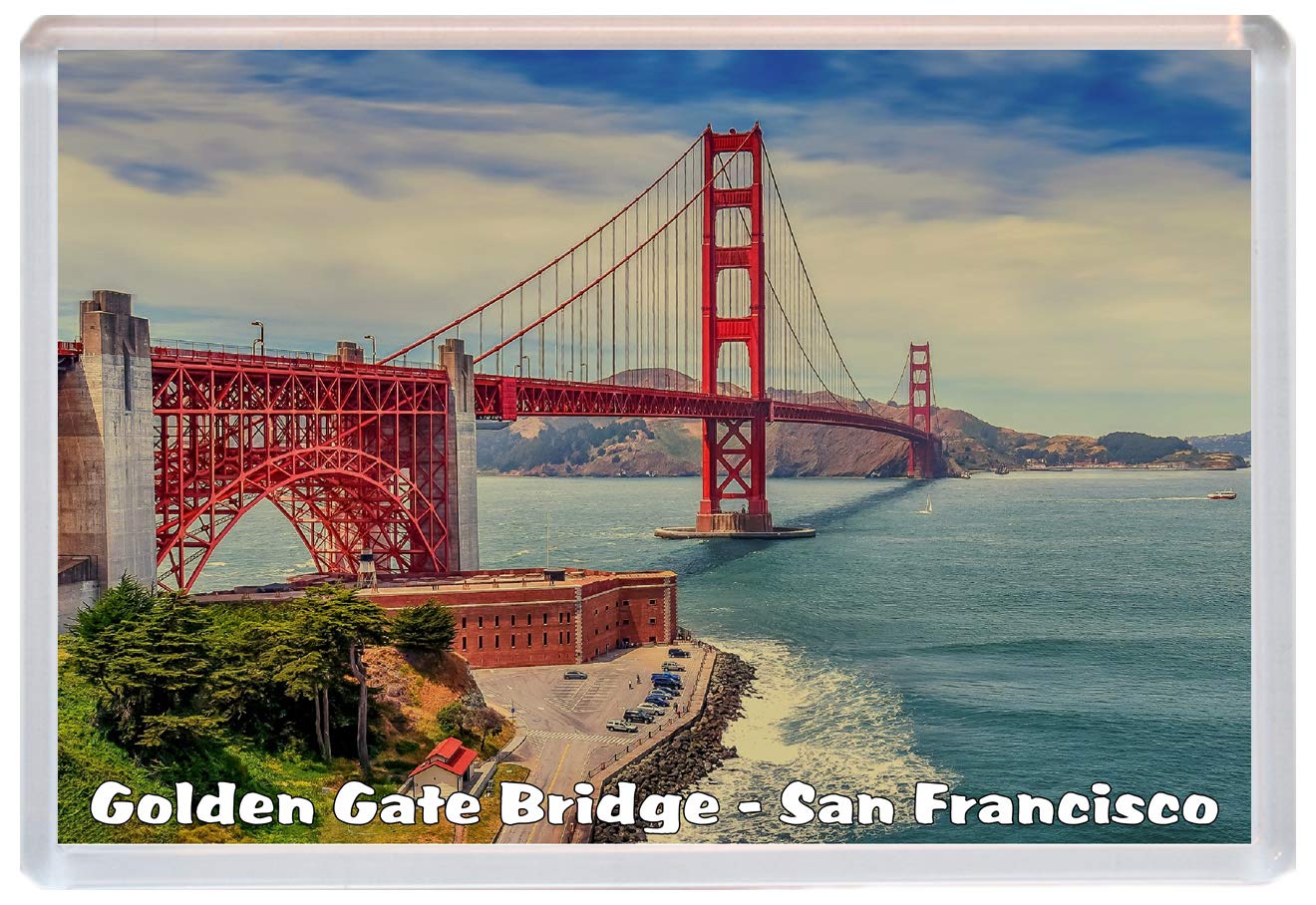 Baked Bean Store Golden Gate Bridge - San Francisco - California- Jumbo Fridge Magnet/Magnets Gift/Souvenir/Present Bbsm2039