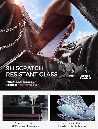 MAGIC JOHN 3rd Gen for iPhone 18 Pro Max AR Privacy Screen Protector 2-Pack