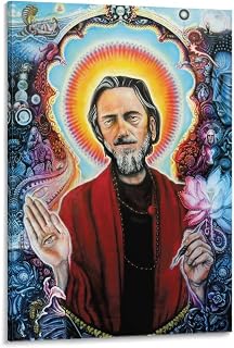 Alan Watts Portrait Art Poster Canvas Wall Art Poster For Room Aesthetic And DecorCanvas Painting Wall Art Poster for Bedroom Living Room Decor 24x36inch(60x90cm) Frame-style