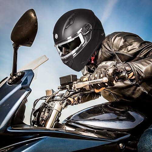 Miniatura 7 de ILM Protector térmico antivaho para modelo 129, moto de nieve, snowboard, esquí, casco de motocicleta de cara completa para adultos (transparente)