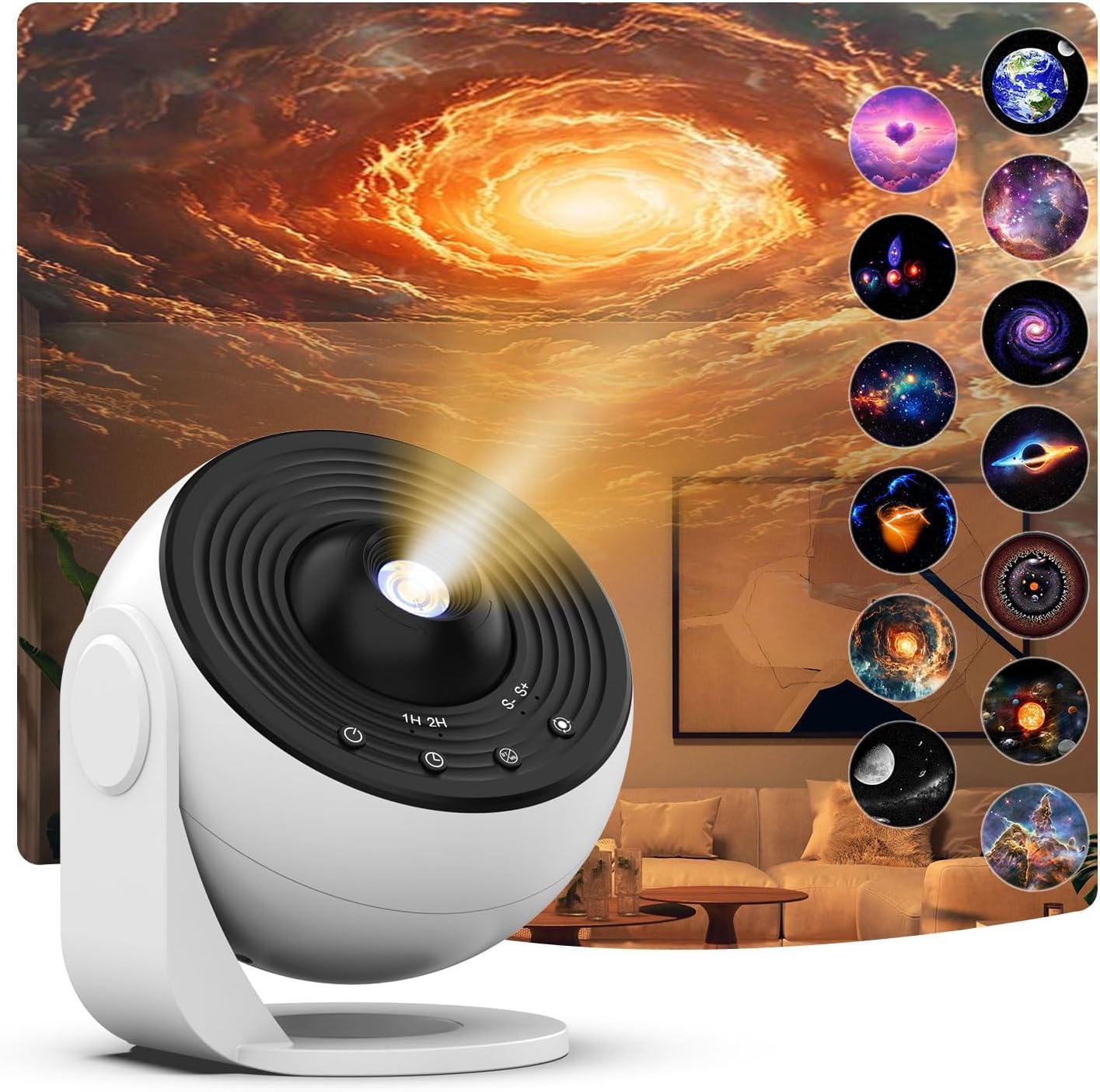 Planetarium Star Projector,FLEVO Galaxy Projector for Bedroom,13 in 1 HD Realistic Starry Sky Night Light with Galaxy Discs,for Kids Ceiling Home Living Room Decor Birthday Gifts(Pro)