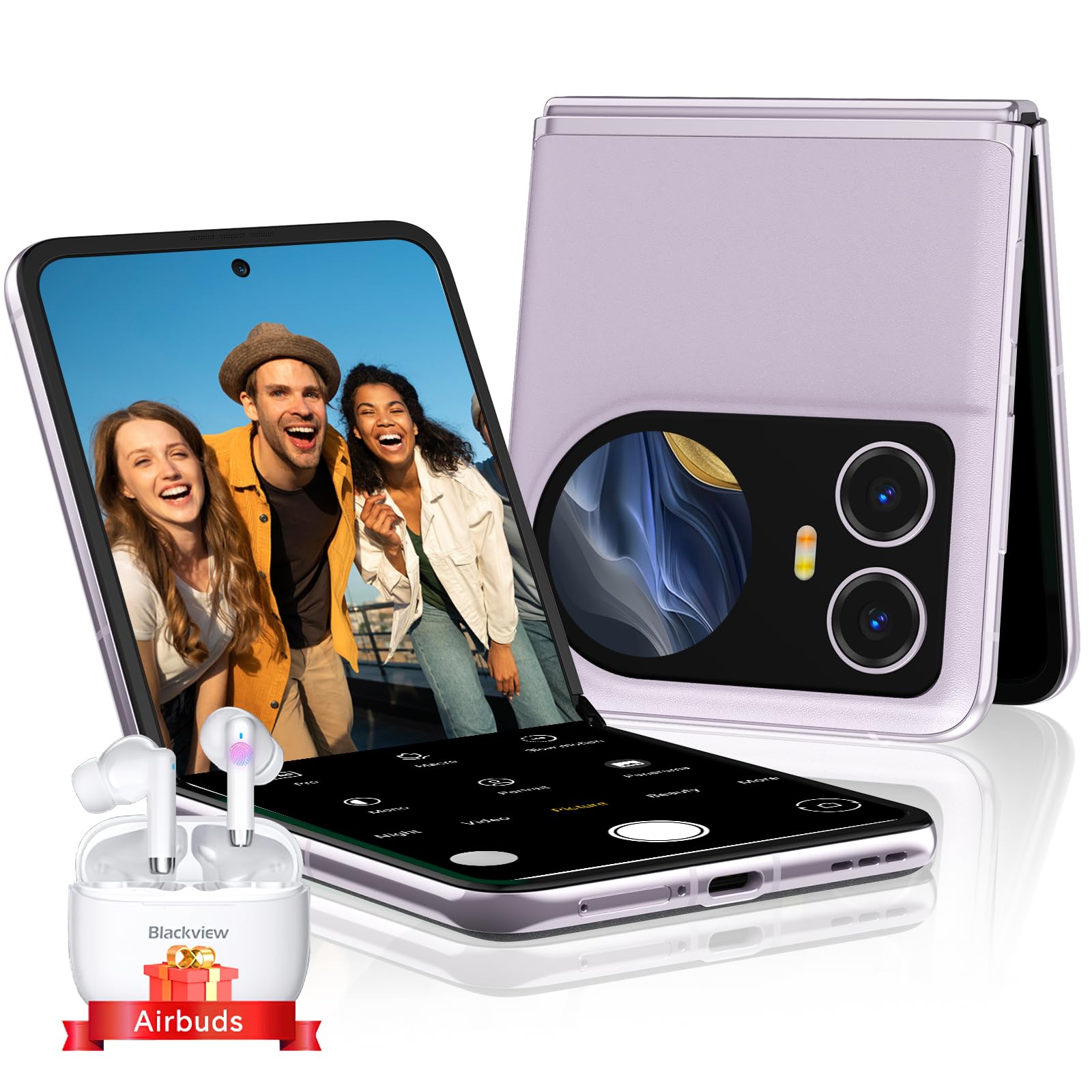Blackview Smartphone Pieghevole Hero 10 con 1.19'' Secondario Schermo, 256GB ROM+36GB RAM, Helio G99, 6.9" FHD+ AMOLED /120Hz, 108MP+32MP, 45W/ 4000mAh,NFC/Fingerprint/Face ID/L1/GPS