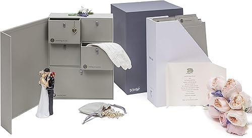 Caja de recuerdo de boda. Recubrimiento de tela teñida personalizada. Hecho a mano, sin ácido. Parecen libros sobre un estante. Sistema organizador