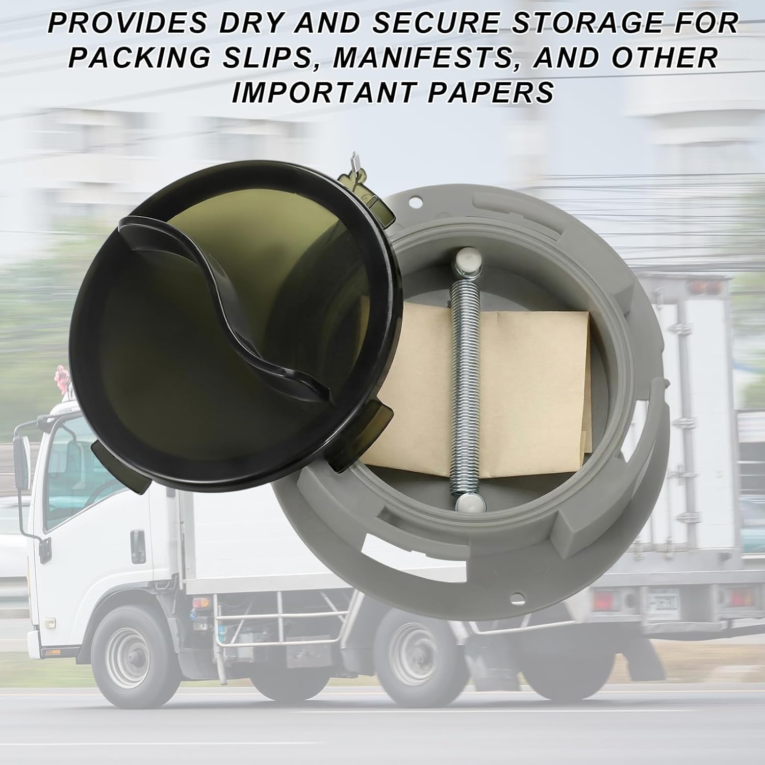 Timtin 6 Pcs Plastic Truck and Trailer Registration Holder Kit with Clear Wire-Locked Cover Twist Lock Document Holder for Truck & Trailer Registration Insurance