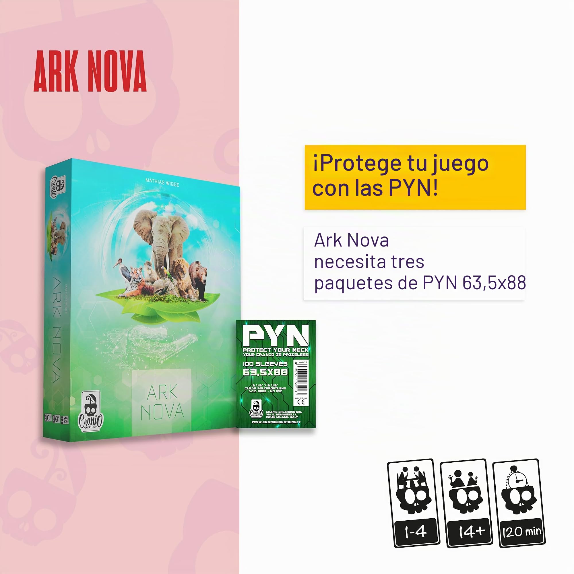 Cranio Creations - Ark Nova, construye un zoológico Moderno en Forma científica, edición en Idioma Italiano
