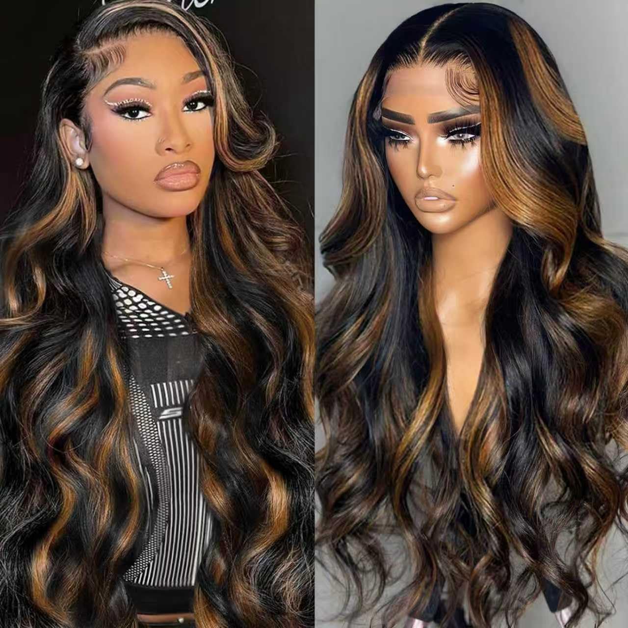 Amazon.com : Durita 30 Inch 13x6 Highlight Body Wave Human 