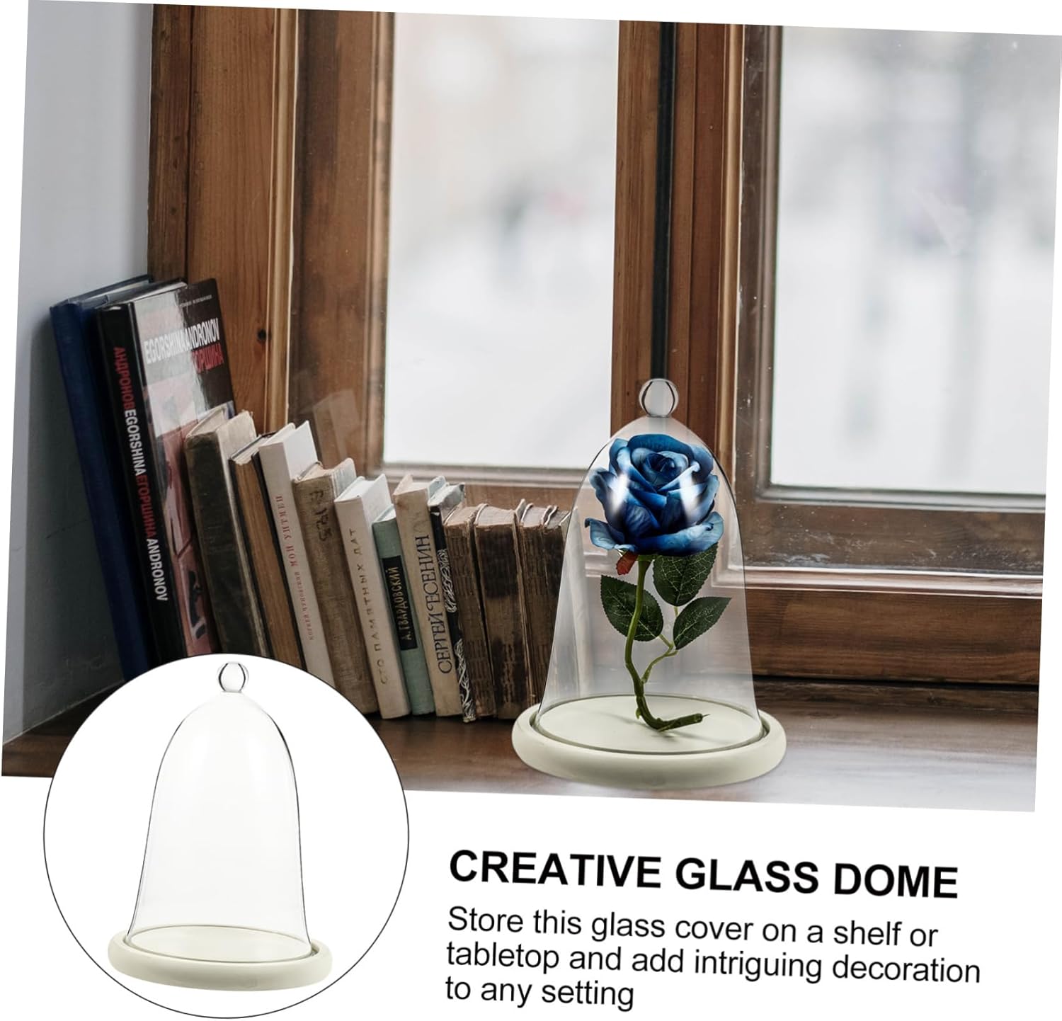 1set Immortal Flower Glass Dome Base Elegant Showcase for Preserved Flowers Miniature Landscapes Collectibles Decorative Centerpiece for Home Events