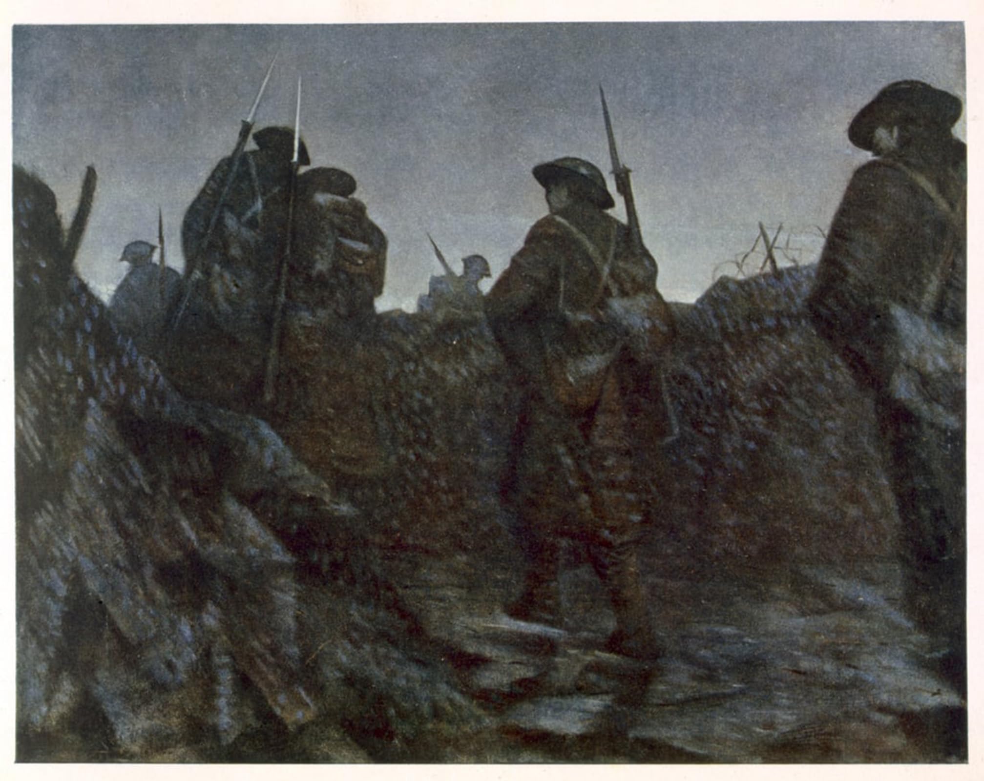 SERENDIPITP Vintage Wall Art Canvas Nordic Poster Canvas Print Picture Reliefs At Dawn From British Artists At the Front by Christopher Richard Wynne Nevinson Wall Art Poster for Home Decor 60x90cm
