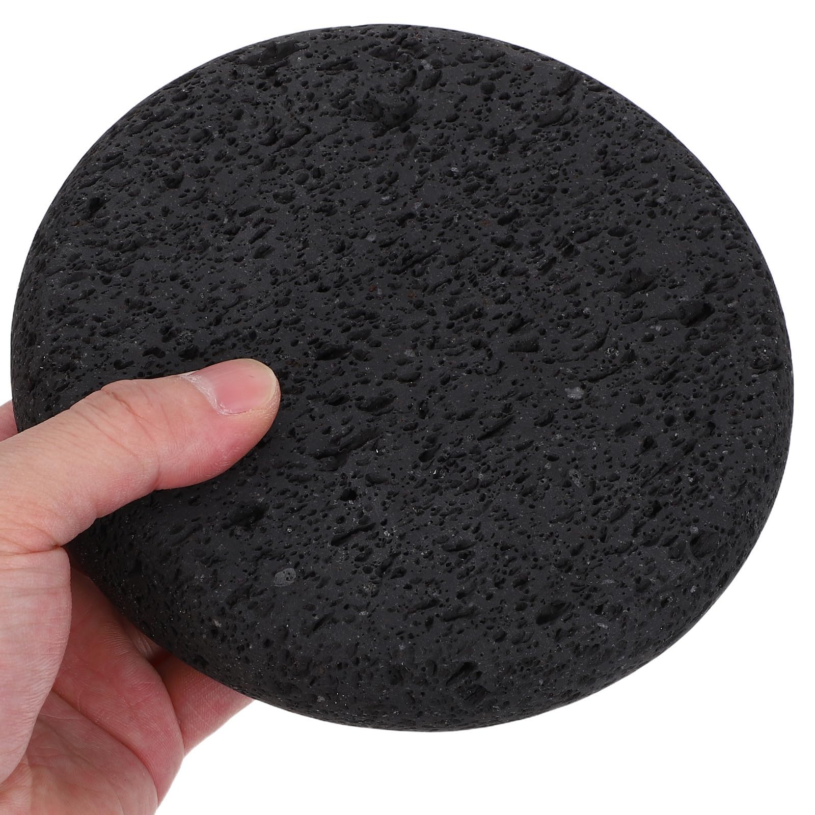 Alasum Pietra per Cottura Bistecche 15cm in Pietra Lavica | Distribuzione Uniforme del Calore, Facile da Pulire, per Pane e Carni, Uso Bbq e Cucina All'aperto