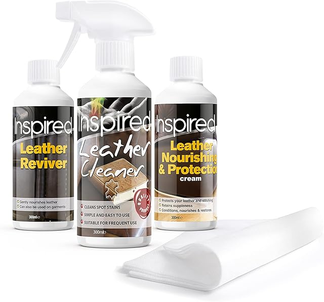 Inspired Care Kit | Includes Leather Cleaner, Reviver + Nourishing and Protection Cream, 3 x 300ml