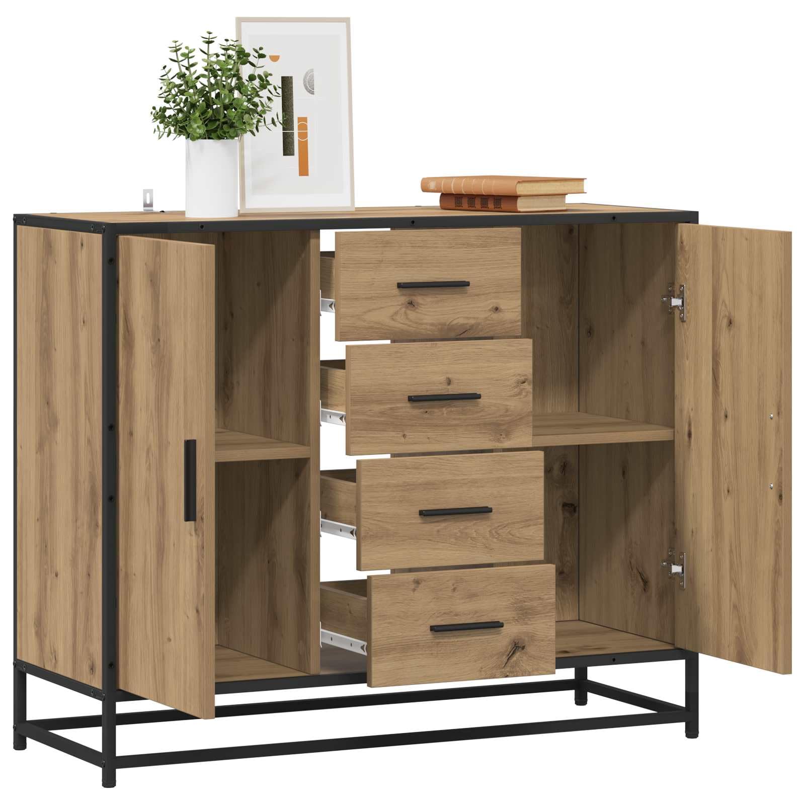 Credenza Artisan in rovere 92 x 35 x 76 cm