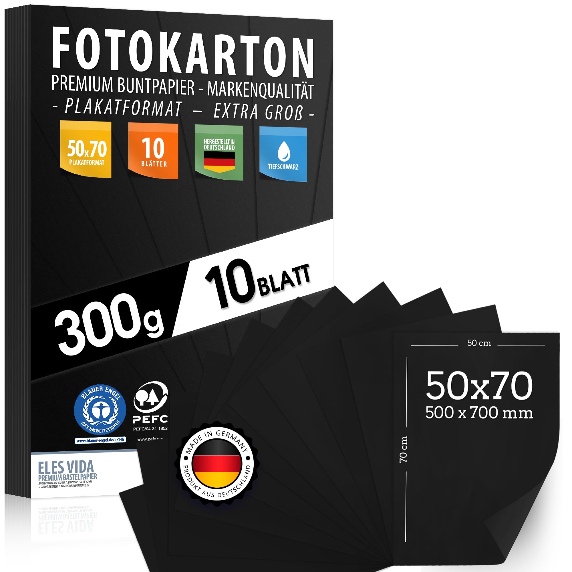 Knutselkarton, premium puur wit, 42 x 59,4 cm, onbedrukt voor