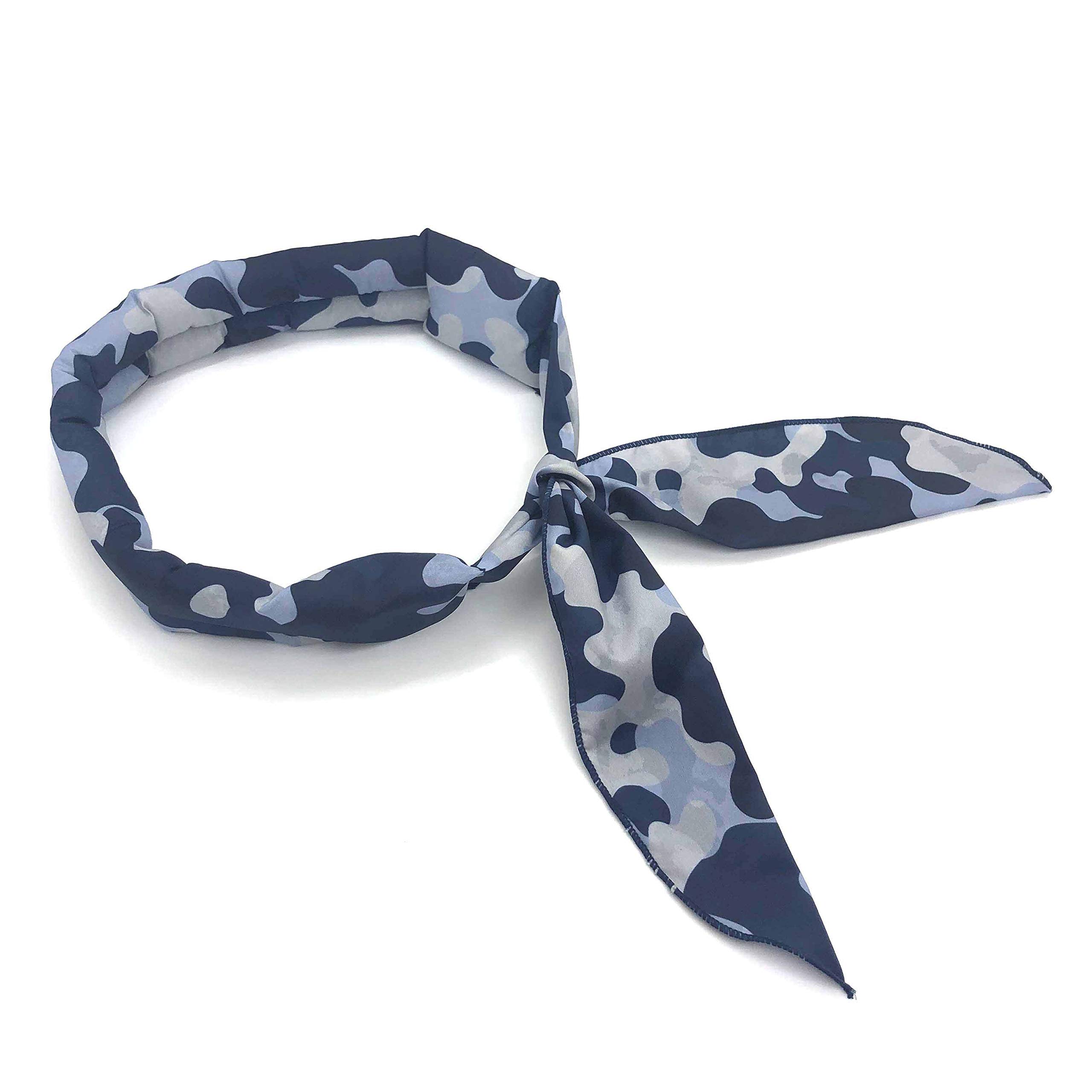 Eutuxia Cooling Scarf. Wrap Soaked Tie Around Neck, Head to Instantly Chill Out. Crystal Polymer Technology Keeps Cool, Reusable. Great for Summer, Indoor, Outdoor, Leisure Activities, Sports.