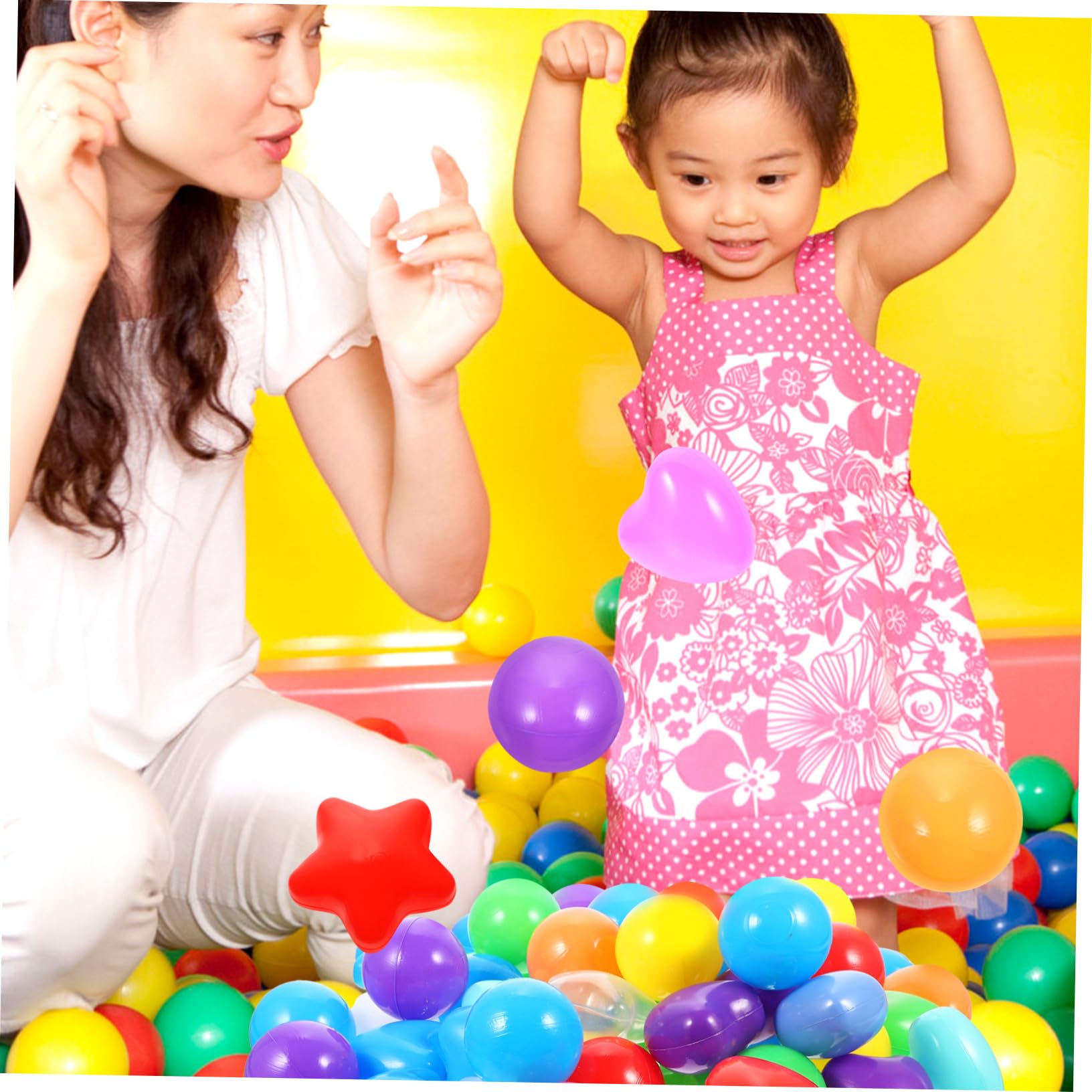 SOIMISS Bolas de Plástico en Forma de Estrella 150 Piezas para Niños