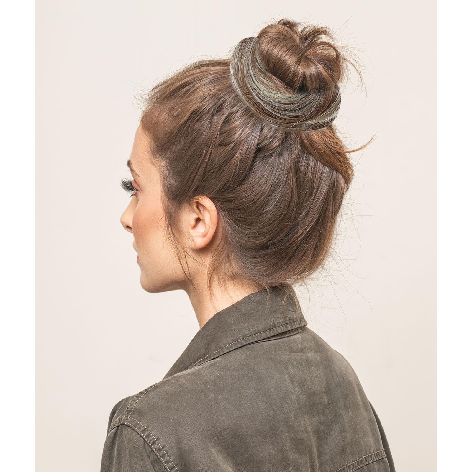 MUNSKT 8-Color Messy Bun Hair Piece Clip - Elastic Fake Hair Scrunchies for Women,Synthetic Ponytail Extensions Messy Hair (12H613) - Image 2