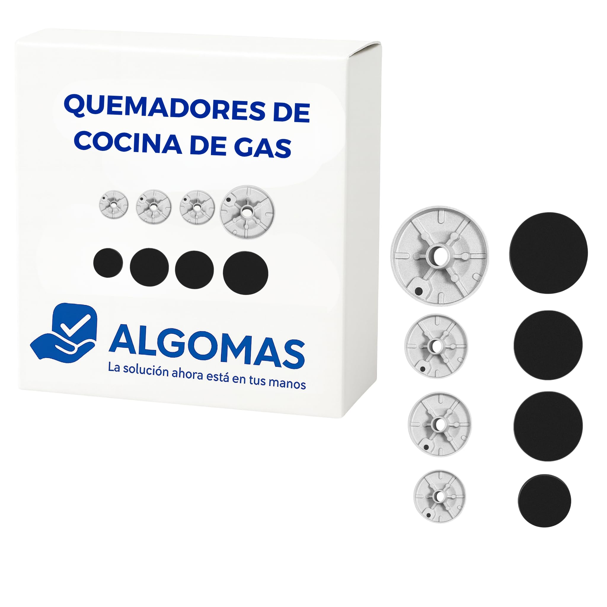 ALGOMAS Universal Gas Cooktop Burners | Heavy Duty Alloy and Stable Flame | Improved Performance | Replacement for Daily Use | Compatible with Bosch Balay Teka Siemens