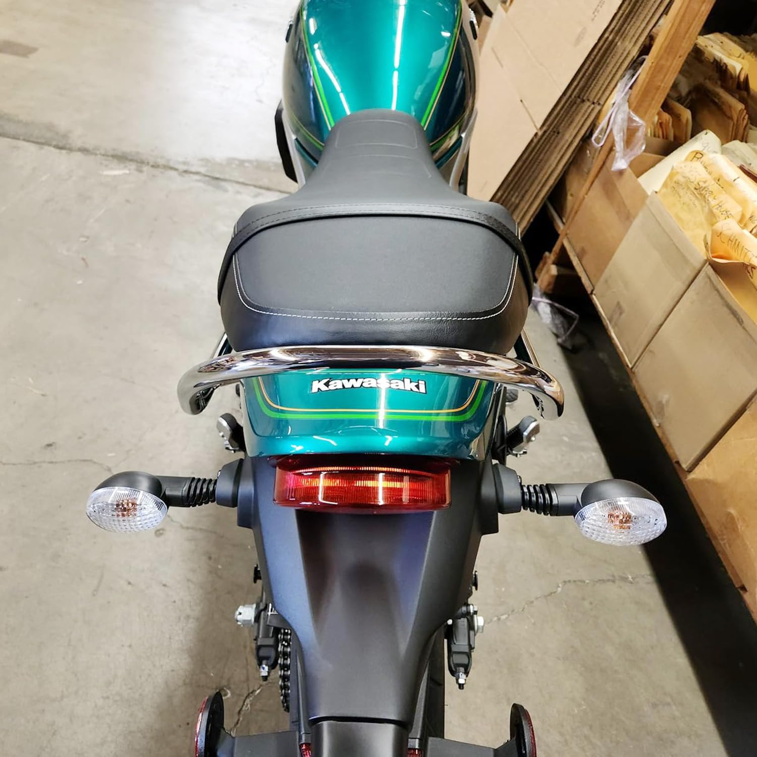 Motorrad Stahl Beifahrergriffe für Z650RS Z650 RS 2021 2022 2023 2024 2025 2026, Hintersitz Haltegriff Seitenhandlauf Hinten Sitz Griff Griffstange Kit, Chrom