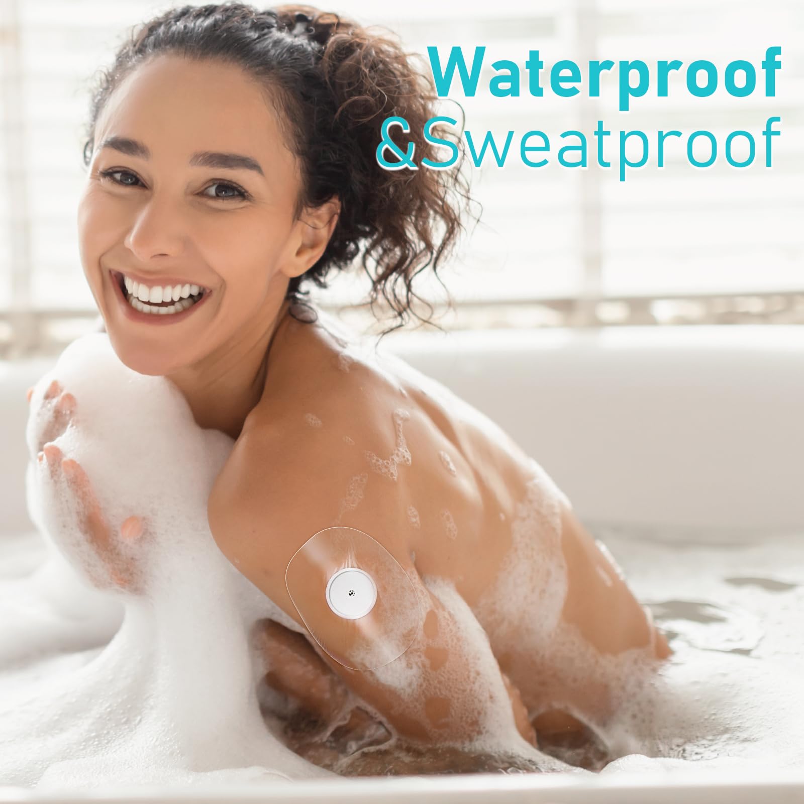 30 Stück Wasserfest Pflaster Klebepflaster für CGM Sensoren Schutz transparente Fixiertapes Hautfreundlich Wasserfest und Stark Haftend für Schwimm und Baden
