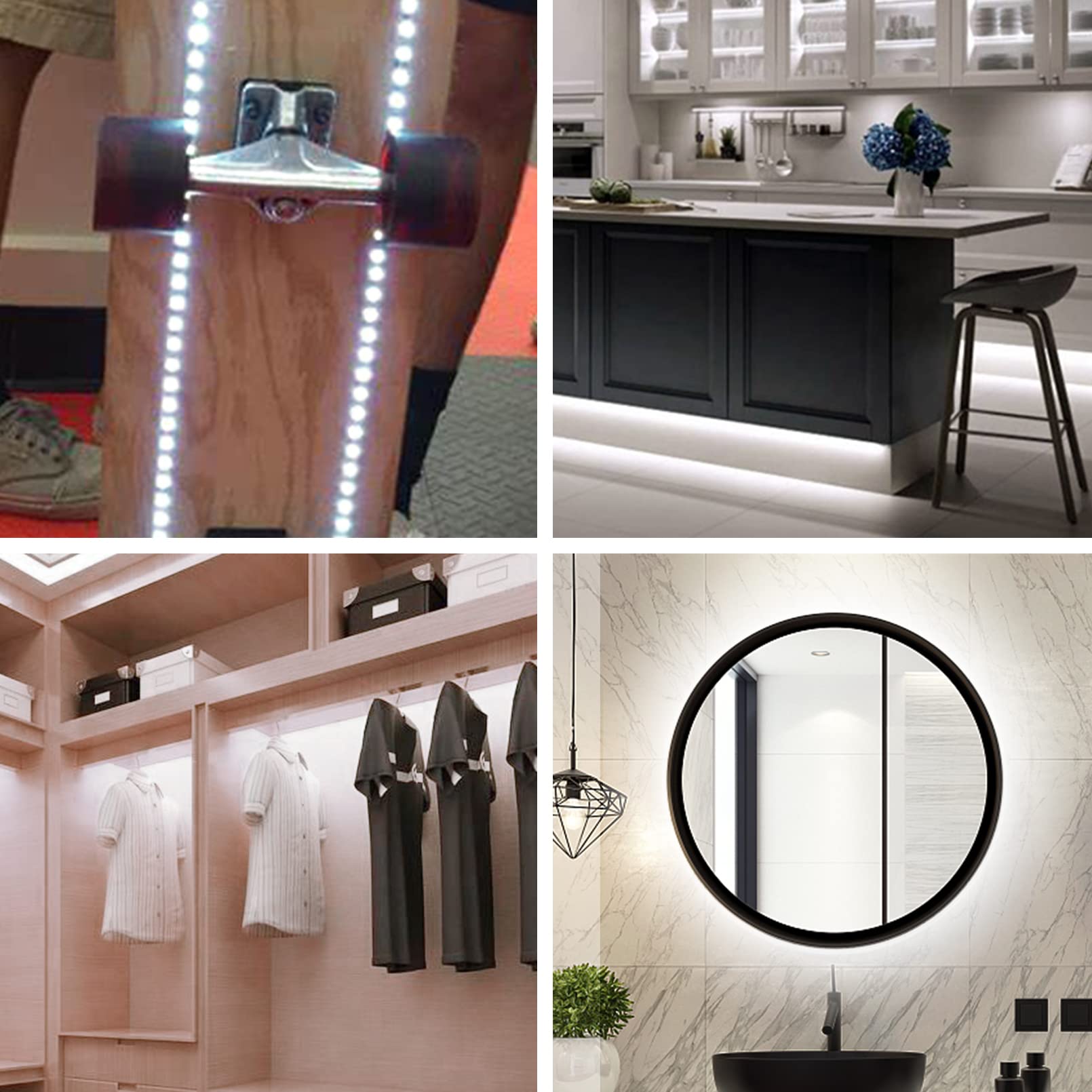 Buy Led Strip Lights Battery Powered YOHOG White Led Lights 2M 6.56ft