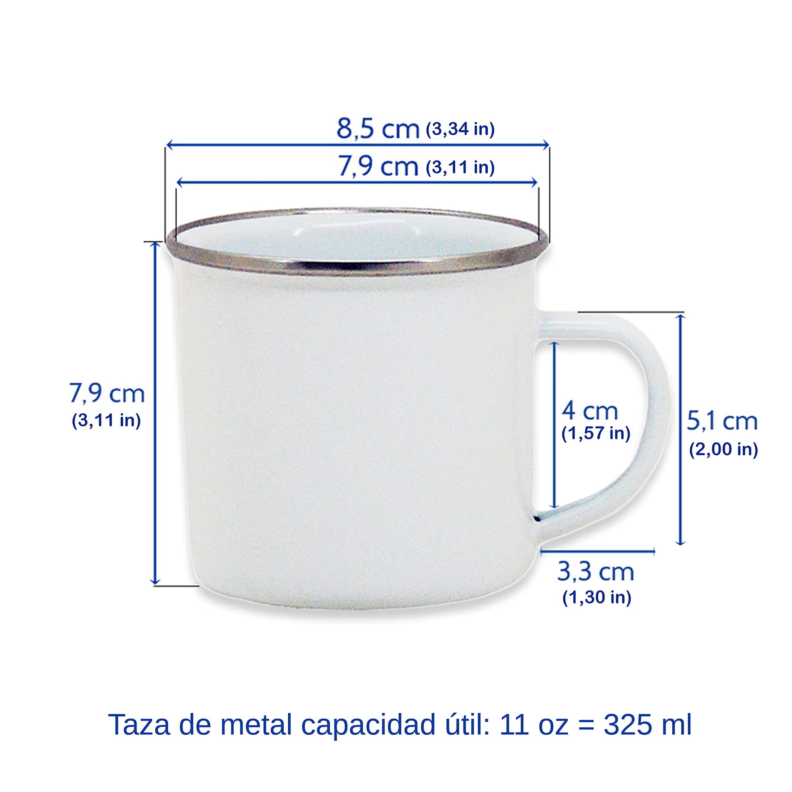 Taza de camping camper van personalizada, 2 tazas de metal para viaje de vacaciones en pareja (packvan1)