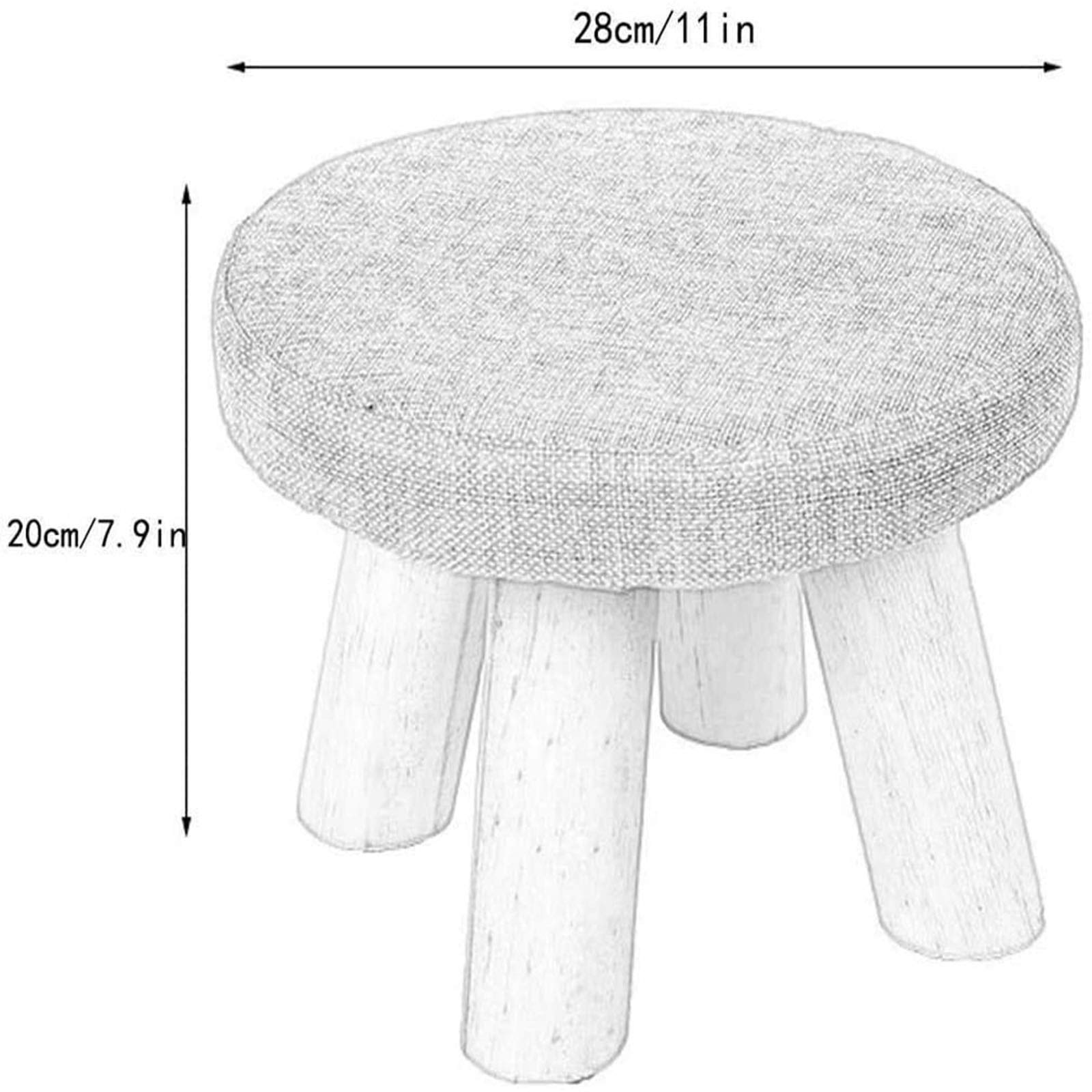 Poggiapiedi contenitore rotondo pouf poggiapiedi, Pouf rotondo imbottito con gambe multicolore(Green)